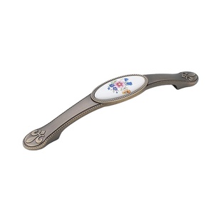 Ceramic Zinc Alloy Pull Handle Contemporary Design Easy Installation <b>Single</b>-Hole Kitchen Cabinets Dresser Drawer <b>Wardrobe</b> Doors - Product Image 1
