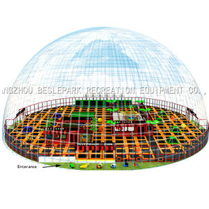 Parc de trampolines super grand avec piscine à balles, <span class=keywords><strong>globe</strong></span> en verre et mur de mousse - Product Image 1