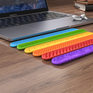 กำไลข้อมือซิลิโคนแบบมีพื้นผิว 6 ชิ้น ของเล่นเสริมพัฒนาการสำหรับเด็กออทิสติก ผู้ใหญ่ที่มีความต้องการพิเศษ สำหรับใช้ในสำนักงาน ปาร์ตี้ ของเล่นแปลกใหม่ - Product Image 6