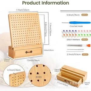 Tabla de madera cuadrada para tejer a mano, para ganchillo y punto, para uso doméstico, transfronteriza - Product Image 4