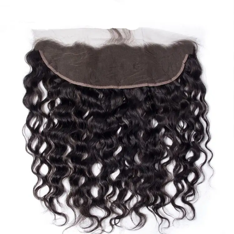 13x4 Swiss Lace Deep Wave Frontal Malaysian Human Virgin Hair Pre Plucked Transparent Swiss Lace Front Deep Curly With Baby Hair