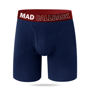 กางเกงบ็อกเซอร์ขาสั้นสำหรับผู้ชายกางเกงบ็อกเซอร์แบบเปิดด้านหน้าขาตรงระบายอากาศได้สีพื้น - Product Image 5