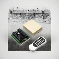 Télécommande RF sans fil intelligente haute puissance 433 MHz avec puce 1527, code d'apprentissage universel, 12 boutons automatiques en plastique ABS