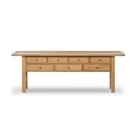 Table console moderne élégante et luxueuse en bois massif, fabriquée à la main, avec rangement durable pour le salon, pour l'ameublement du salon