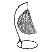 Silla Colgante Moderna Tipo Huevo, Portátil, para Balcón, Sala de Estar, Jardín, Hotel, Villa, Escuela, en Ratán Dorado, Muebles de Exterior