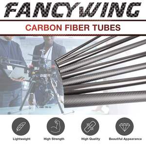 Tube en fibre de carbone 3K noir mat brillant, enroulé, taille personnalisée, tube rond en carbone pour accessoires de châssis de drone - Product Image 5