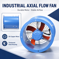 Ventilateur axial industriel à haut débit d'air, faible bruit, en acier au carbone, pour atelier
