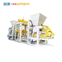 Machine de fabrication de blocs creux en béton à faible tension et haute efficacité avec pompe hydraulique PLC automatique, ligne de production de briques HMS1800