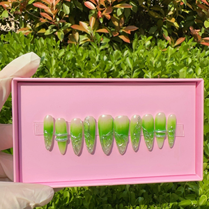 Diseño personalizado 3D Artificial hecho a mano acrílico diseñador Press-on Nails 10PCs Nail Art <span class=keywords><strong>uñas</strong></span> postizas para el dedo - Product Image 6