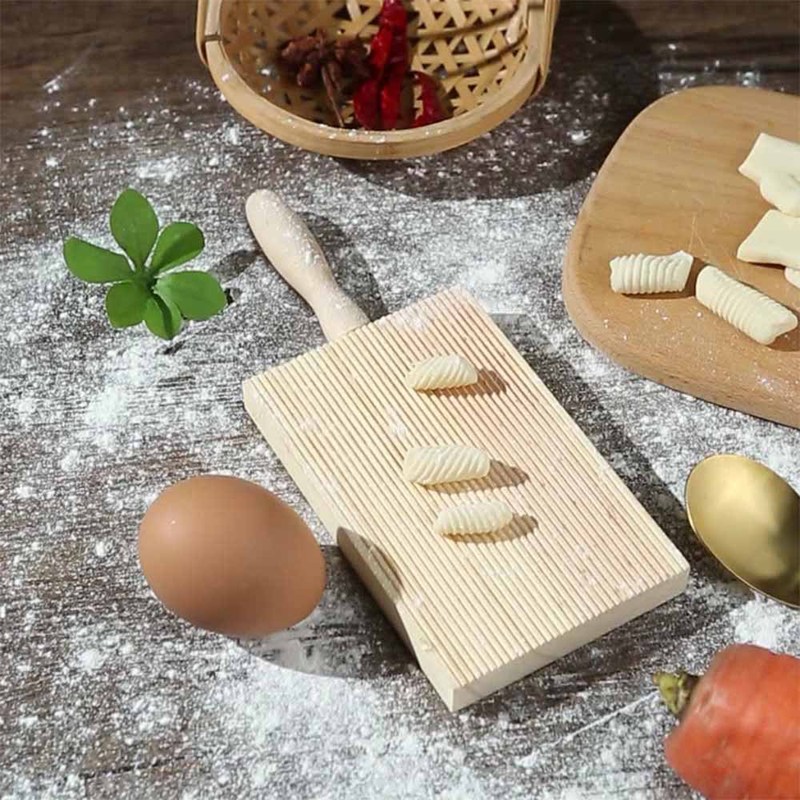 Kitchen Homemade Rolling Pasta Wooden Gnocchi