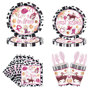 Cowgirl Rodeo Party Cups 9 Oz Western Theme Birthday Tableware - Product Image 5