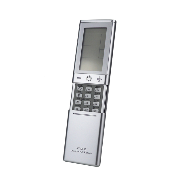 Universal Air Conditioner Remote Control with Large LCD Display Clock Function 2000 Codes Electric Power Source Model KT-N898