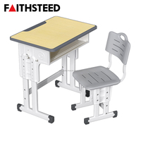 Ensemble de table et chaise d'étude pour enfants, réglable en hauteur, mobilier scolaire pour salle de classe
