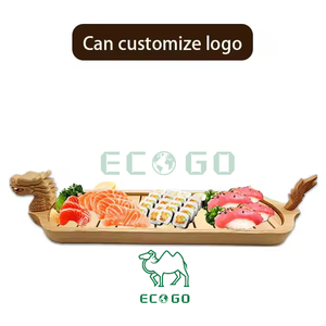 Sashimi chino, decoración de madera de bambú, barco de <span class=keywords><strong>Sushi</strong></span> de madera, venta al por mayor, barco de <span class=keywords><strong>Sushi</strong></span> de bambú Natural, <span class=keywords><strong>restaurante</strong></span> de mariscos, barco de madera - Product Image 2