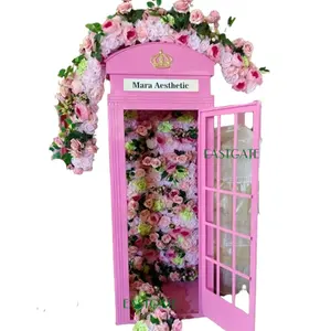 Cabina telefónica plegable de Londres para decoración de eventos y bodas