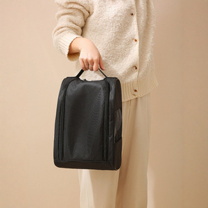 Bolsa de almacenamiento de zapatos, estuche de transporte portátil con cremallera de tela Oxford negra para zapatos deportivos, para viajes y uso al aire libre - Product Image 3