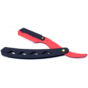 Rasoir droit professionnel pour barbier en acier inoxydable avec revêtement plasma - Product Image 1