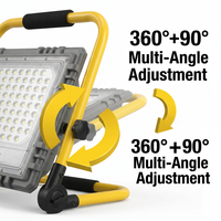 Projecteur de travail LED portable d'urgence 100W 200W 400W, intensité réglable, étanche IP66, support réglable, projecteur industriel, garantie 5 ans