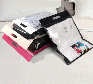 Bolsa Ecológica Reutilizable con Cierre Ziplock, Transparente y de Material No Tejido, para Almacenamiento de Ropa y Viajes, con Asa - Product Image 6