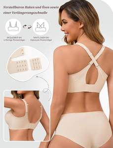 Soutien-gorge sans fil Vtelor pour <span class=keywords><strong>femmes</strong></span>, push-up, grandes <span class=keywords><strong>poitrines</strong></span>, maintien ferme, sans couture, confortable, bustier gothique, Chine - Product Image 3