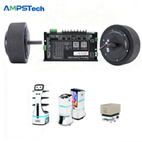 Kit de moteur servo à moyeu AMPSTech 6,5 pouces 24VDC 15Nm de couple IP67 double axe interface CAN 150RPM pour robot mobile autonome