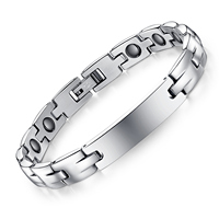 Bracelet magnétique personnalisé de couple pression artérielle santé Bracelet magnétique en acier inoxydable Bijoux pour couple