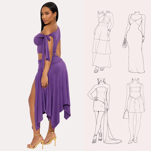 Mode <span class=keywords><strong>Sexy</strong></span> doux vêtements de rue femmes vendeur de vêtements irrégulier sans manches haut à lacets et jupe longue fendue 2 pièces ensemble - Product Image 3