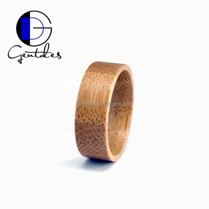 Gentdes gioielli 8mm di bambù piatto in legno bianco anello Unisex promessa uomini donne natura in bianco per l'eternità personalizzata intarsio fede nuziale - Product Image 5