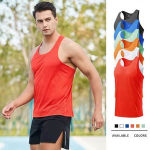Custom Breathable Casual Quick Dry <b>Running</b> <b>Singlet</b> Vest Sleeveless Gym Tank Top Men's Training Racer Back Seamless Knitted - Product Image 1