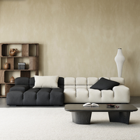 Ensemble de canapés de salon en velours minimaliste de luxe italien Zayshine, modulaire, 3 à 4 places, combinaison libre, villa, appartement, canapé d'angle