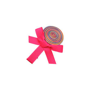 Pince <span class=keywords><strong>à</strong></span> cheveux rose bonbon faite <span class=keywords><strong>à</strong></span> la main avec ruban, pince <span class=keywords><strong>à</strong></span> franges, nœud pour enfants avec motif sucette - Product Image 6