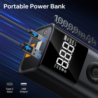 Démarreur de Voiture 1500A 10000mAh avec Compresseur d'Air Numérique et Gonfleur de Pneus, Lampe LED et Batterie Externe