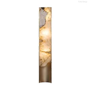 Applique Murale Moderne en Marbre Naturel de Luxe, LED Dimmable, Abat-jour Marron, IRC Élevé 80, Large Plage de Température de Couleur pour Salon et Maison - Product Image 5