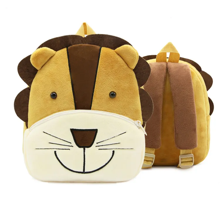 Zaino in peluche con Design simpatico cartone animato per bambini in peluche con animali colorati