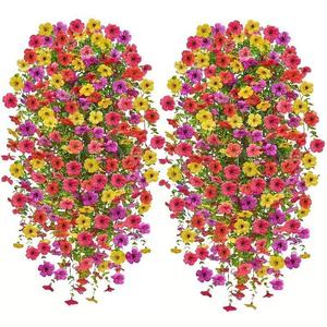 ดอกไม้ประดิษฐ์แบบแขวนผนัง ลิน จิง 45 ชิ้น คละสี ตกแต่งสวน - Product Image 2