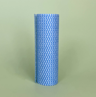 Chiffons de cuisine réutilisables extra absorbants pour eau et huile, bleus, à motif ondulé, pour le nettoyage