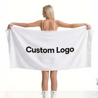 Oversized Rectangular Embroidered Luxury Modern Beach Towel Microfiber Sand Free Quick Dry Super Absorbent Soft Eco-Friendly