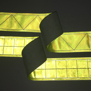 Haute visibilité 2 pouces PVC bandes de sangle réfléchissantes <span class=keywords><strong>bande</strong></span> réfléchissante étanche résistant aux rayures 200-300cd/lx/sqm pour la couture - Product Image 2