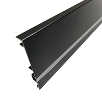 Rodapié de Aluminio de Estilo Elegante con Tira de Luz LED Opcional, Moldura de Pared Resistente a Impactos, Perfil de Rodapié de Aluminio Anodizado
