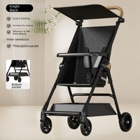 Poussette parapluie légère, poussette bébé portable à vue haute, pliage facile, amortissement des chocs, pour les tout-petits