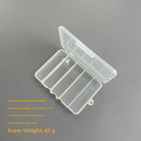 Boîte de rangement pliable transparente en PP avec séparateurs ajustables, multifonctionnelle pour pierres précieuses, artisanat, moulage et découpe
