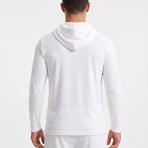 Felpa Sportiva da <span class=keywords><strong>Uomo</strong></span> con Logo Personalizzato, Vestibilità Slim, Leggera, in Tessuto Tecnico 86% Nylon 14% Spandex - Product Image 2