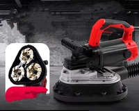 Machine de ponçage et de polissage de sol en bois à trois têtes portable haute puissance 2450W