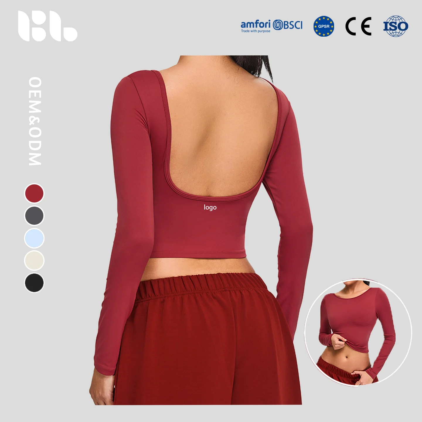 Women's Long Sleeve Yoga Top Open Back Fitness T-Shirt Beautiful Back Sports Shirt Outdoor Running Quick Dry Active Wear
