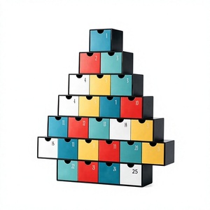 Unique Stackable Tree Shaped Advent <b>Calendar</b> Box Rigid Cardboard Empty Mystery Blind Box for Jewelry and Surprise Wholesale - Product Image 1