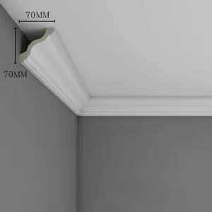 SNOW BM gesso cornice modanatura cornice in legno bianco puro modanatura corona per soffitto decorativo