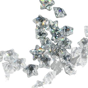 Star Shaped Cubic Zirconia 5ASPG High Gloss Cut For Jewelry Making White - Product Image 5