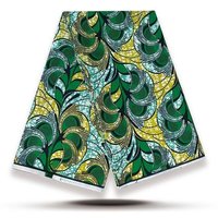 Tissu Organza 100% Coton Peigné Biologique Tissé, Ignifuge, Motif Batik Africain Ankara Teint à la Cire, pour Maillots de Bain, Robes, Chaussures, Sacs, Taille Moyenne