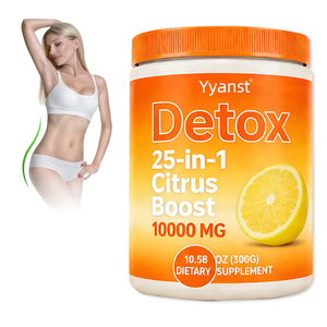 Polvo Adelgazante Detox de Acción Rápida con 25 Extractos Herbales y Vitaminas para Pérdida de Peso en Adultos - Certificado Natural, Marca Blanca - Product Image 1