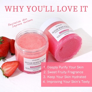 Nhãn Hiệu Riêng Tùy Chỉnh Chăm Sóc Da Làm Sạch Sâu Tẩy Tế Bào Chết Dâu Tây Hữu Cơ Đào Đánh Đường Cơ Thể Chà - Product Image 2